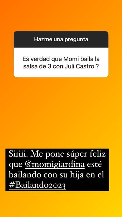 Marcelo Tinelli aseguró que Momi Giardina bailará la salsa de tres junto a su hija, Juli Castro (Foto: Instagram/@marcelotinelli)