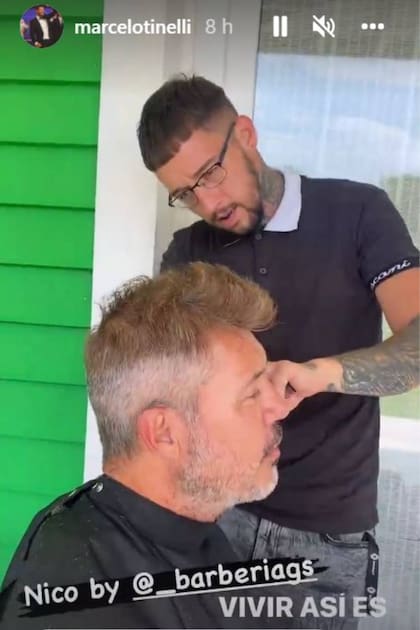 Marcelo TInelli cambió su corte de pelo y lo exhibió en las redes sociales