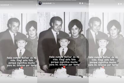 Marcelo Tinelli saludó a su Bolívar natal con una imagen de su infancia junto a sus padres   Foto: Instagram @marcelotinelli