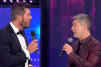 Marcelo Tinelli y Adrián Suar en el inicio de la temporada 2021 de ShowMatch en eltrece