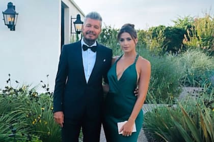 Marcelo Tinelli y su actual pareja, la modelo y conductora peruana Milett Figueroa