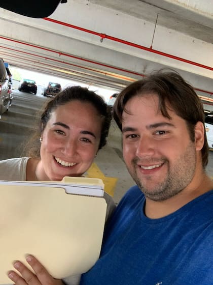 Marcelo y Cecilia luego de comprar su empresa en octubre de 2019 (Foto: Marcelo Ruiz)