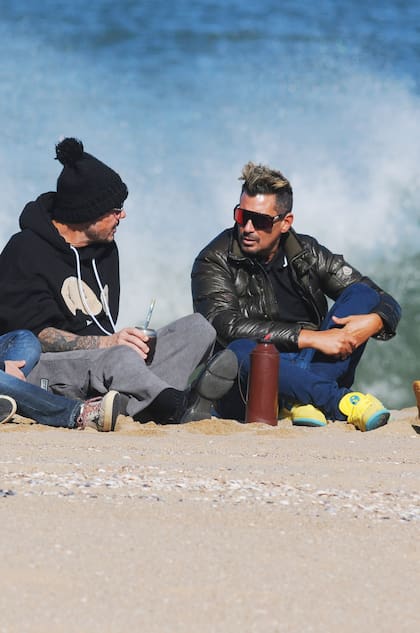 Marcelo y El Tirri en plena charla.