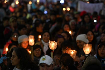 Marcha de antorchas en Jujuy el miércoles pasado, por la liberación de los detenidos  LEO VACA  | TÉLAM