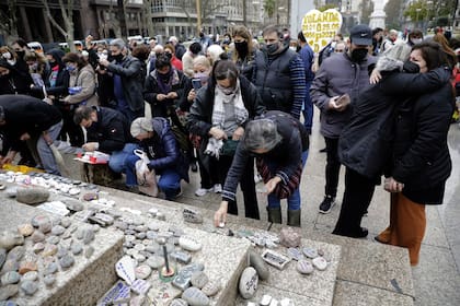 Marcha de las Piedras en Plaza de Mayo. Sábado 4 de septiembre de 2021