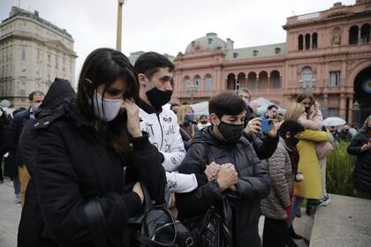Marcha de las Piedras en Plaza de Mayo. Sábado 4 de septiembre de 2021