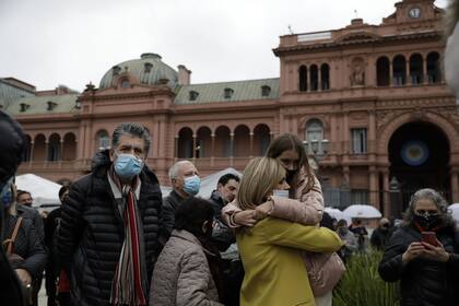 Marcha de las Piedras en Plaza de Mayo. Sábado 4 de septiembre de 2021