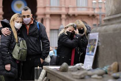 Marcha de las Piedras en Plaza de Mayo. Sbado 4 de septiembre de 2021