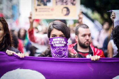 Marcha de mujeres contra Bolsonaro