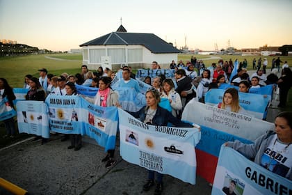 Marcha del 15 de marzo de 2018, a 4 meses de la desaparición del submarino