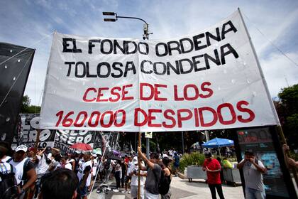 Marcha del Polo Obrero al ministerio de Desarrollo Social