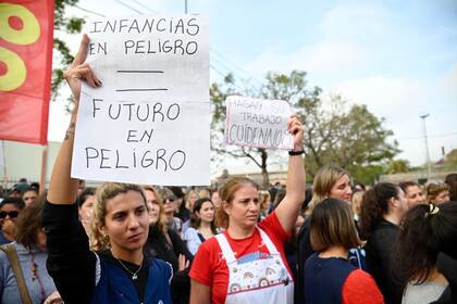 Marcha docente por la inseguridad en las escuelas de Rosario