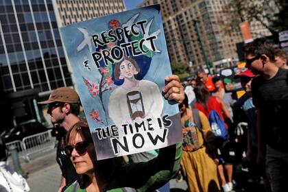 Marcha en Nueva York por el cambio climático