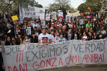 Marcha en San Miguel del Monte