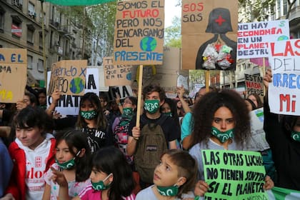 Marcha por el cambio climatico en Buenos Aires