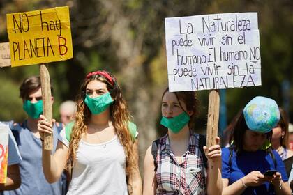Marcha por el cambio climático en Mendoza