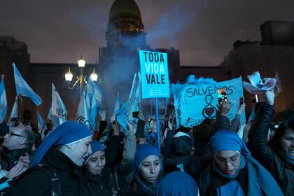 Marcha por las Dos Vidas en la zona del Congreso Nacional