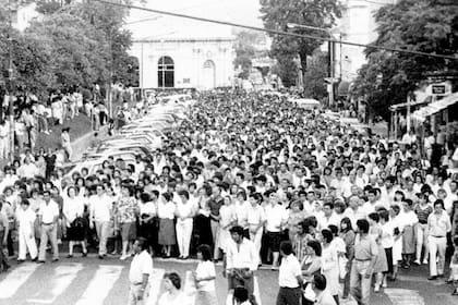 Marcha por María Soledad Morales el 30 de mayo de 1991