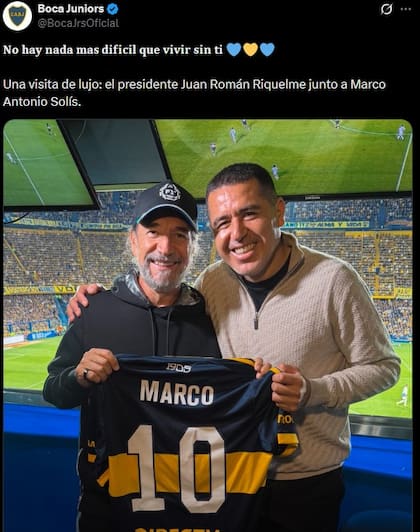 Marco Antonio Solís en La Bombonera