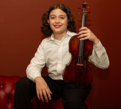 Marcos aprendió a tocar el instrumento a través del método Suzuki (Foto: Gentileza Andrea Zavaroni)