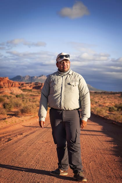 Marcos Cuello, guía en Ischigualasto.