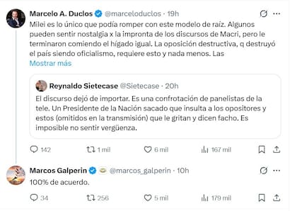 Marcos Galperin expresó su postura sobre el discurso de Milei