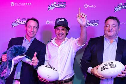 Marcos Galperín, Ronaldo Strazzolini y Alejandro Macfarlane, socios en la aventura de Miami Sharks