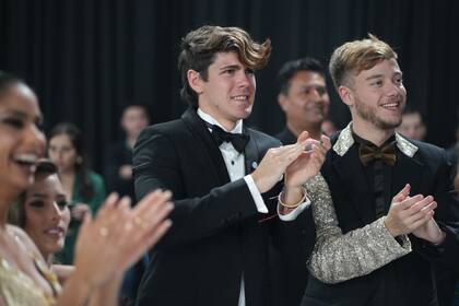 Marcos Ginocchio estuvo en la mesa con sus compañeros de Gran Hermano en la noche de gala de los Martín Fierro