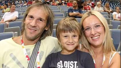 Marcos Milinkovic junto a su hijo Luka