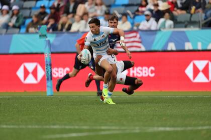 Marcos Moneta durante el encuentro frente a Francia