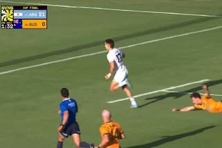 Corrida a toda velocidad: el try consagratorio de Moneta en la final ante Australia