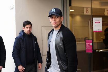 Marcos Rojo, el viernes pasado, tras hacerse los estudios médicos antes de incorporarse a Racing