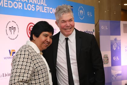 Margarita Barrientos y Fernando Burlando, en el Día del Abogado