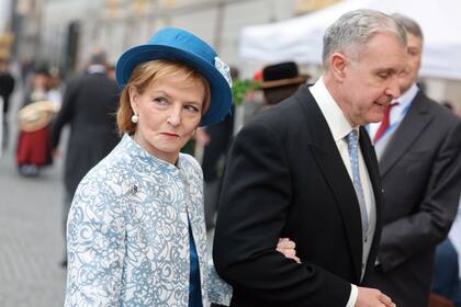 Margarita de Rumania y su esposo Radu fueron algunos de los miembros de la realeza europea que asistieron a la boda.