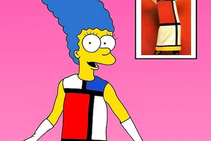 Marge luciendo un clásico de Yves Saint Laurent