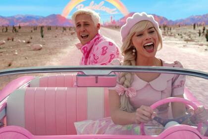 Margot Robbie y Ryan Gosling en Barbie