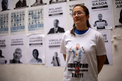 María Alexandra Gomez, esposa del gendarme argentino Nahuel Gallo, preso político del chavismo.