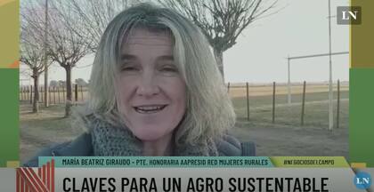 María Beatriz “Pilu” Giraudo es quinta generación de productores en la provincia de Santa Fe. Es ingeniera agrónoma, presidenta honoraria de Aapresid y miembro de la Red Mujeres Rurales