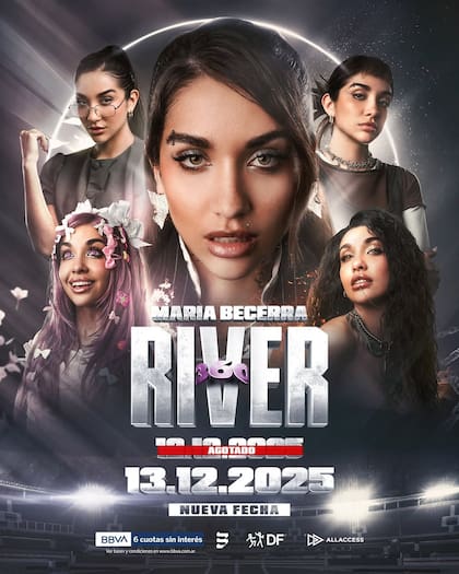 María Becerra se presentará en River este 12 y 13 de diciembre (Foto: Instagram @dfentertainment)