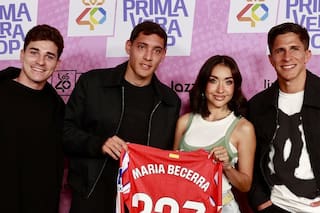 El encuentro de María Becerra con tres jugadores de la selección argentina que revolucionó las redes