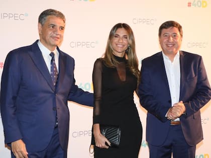 María Belén Ludueña, Jorge Macri y Daniel Arroyo