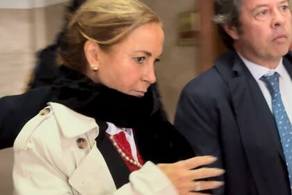 María Cantero, en el quinto piso de los tribunales de Comodoro Py