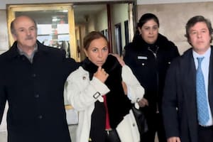 María Cantero sale de declarar en los tribunales de Comodoro Py