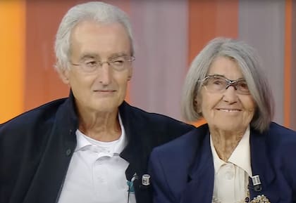 María Carla con su esposo Mauro. Uno de los aspectos que considera importantes para superar los 90 años es el amor