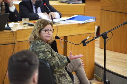 María Cecilia Balbo, amiga de Nora Dalmasso desde la adolescencia, durante su declaración en el juicio