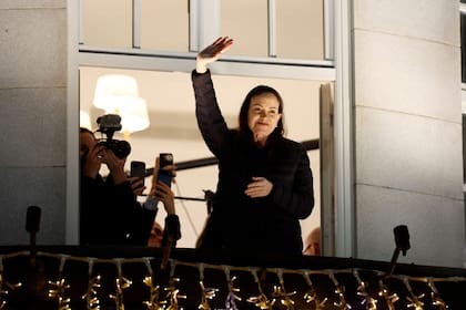 María Corina Machado saludó a sus seguidores desde el Grand Hotel de Oslo