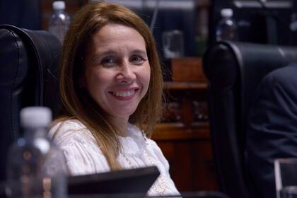María del Pilar Ramírez en el recinto de la Legislatura porteña.
