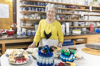María Elena Naso, dueña de Casa de Té Ty Gywn en Gaiman, Chubut.