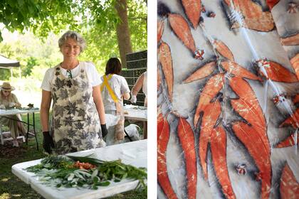María José Angeleri, de María Círculo, dictó un taller de impresión vegetal que agotó sus cupos.
