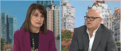 María Laura Santillán y el economista Javier Timerman en los estudios de LN+
